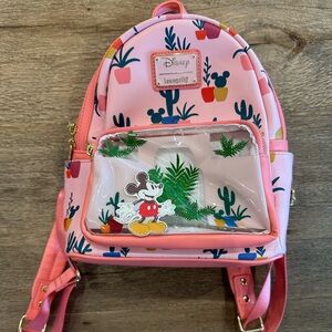 Loungefly Disney Backpack with Mickey and Cactus Design